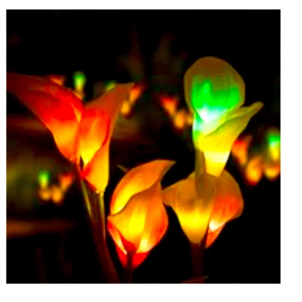 Marcoah Upgraded Solar Calla Lilies 2-pack Flower Lights-Waterproof LED Flowers - Picture 1 of 7